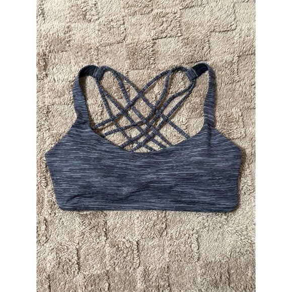 Lululemon Free To Be Wild Bra We From Space Black Grey Luxtreme Yoga Sports 8 - Picture 2 of 9